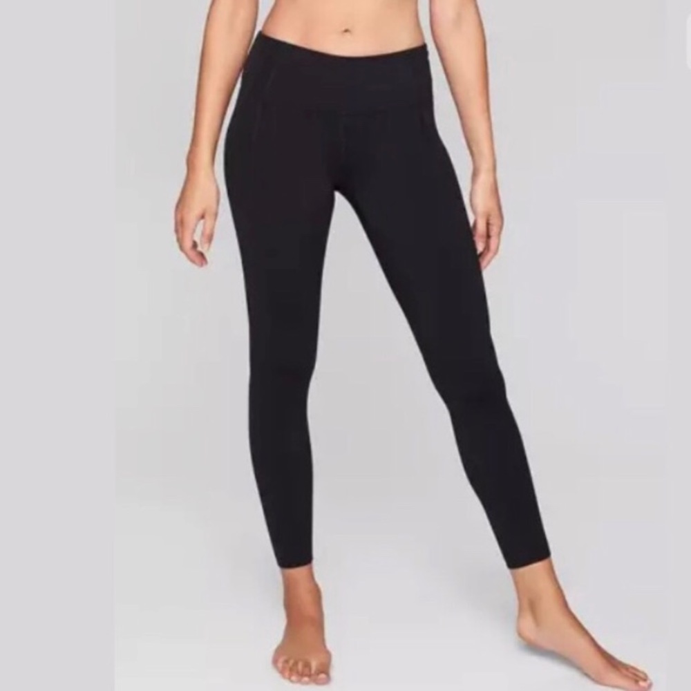 Athleta Mid Rise Sun Salutation Legging - Black L